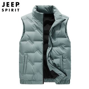 JEEP Jeep Vest Men's Winter Creasing Vest Sleeveless Outer Wear Down Jacket plus size Collar Men's Jacket 0078