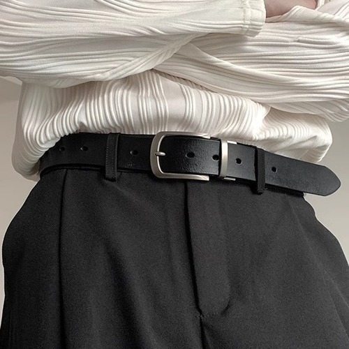 Men's Leather Belt with Pin Buckle, TPU Injection-Molded Waistband – Business Casual, Youthful Elegance, High-Quality Belt from the Factory