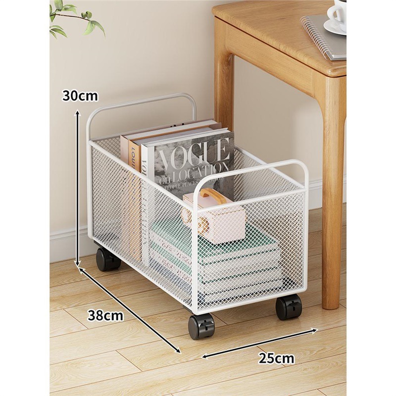 Caja de almacenamiento de libros Cesta de almacenamiento de libros extracurriculares móviles debajo del escritorio Caja de almacenamiento de libros