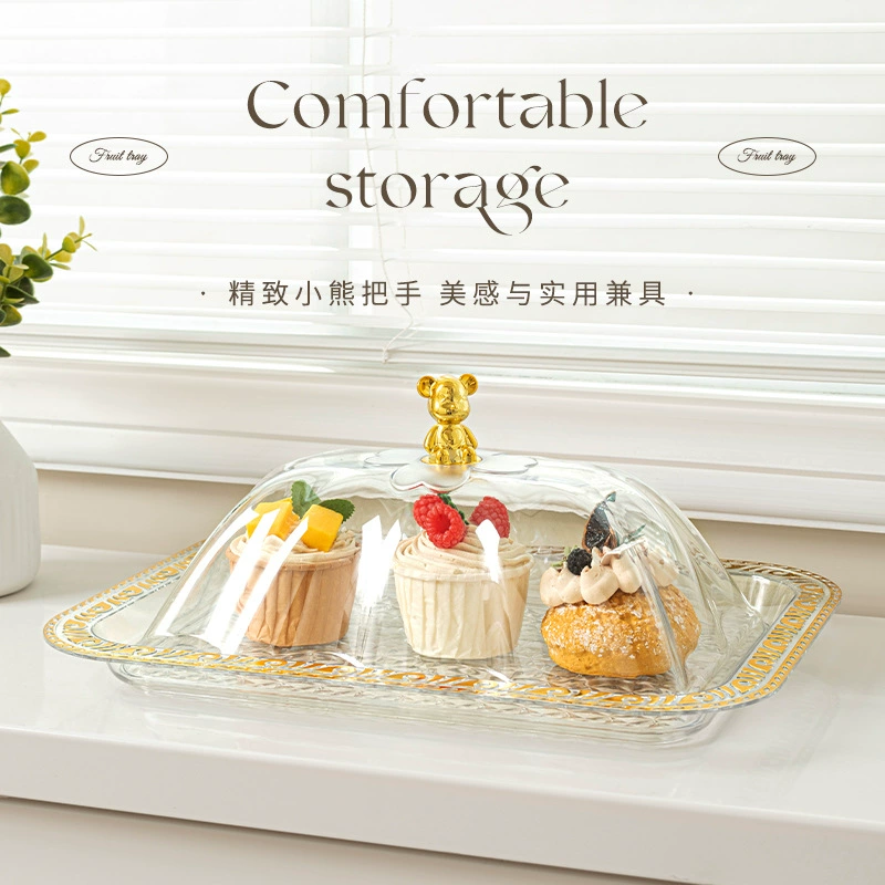 Пластиковый прямоугольный поднос для дома, роскошный, высококачественный, для гостиной, для чая, для столовой, для тортов и закусок, для подачи чайных чашек и воды