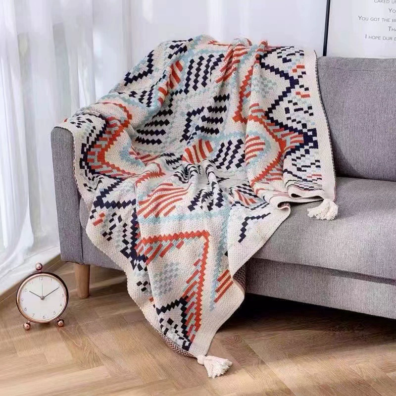 Лёгкое одеяло (Навaho) Nordic вязка, воздушное плед, разные размеры 40×40–150×200 см
