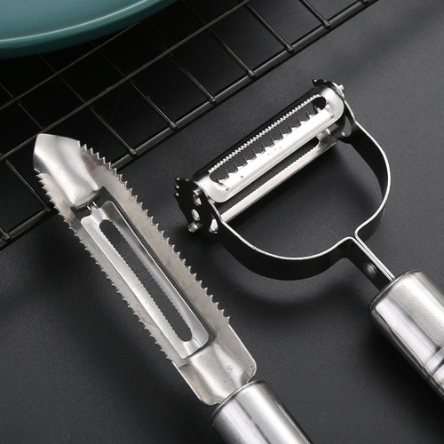 Stainless steel peeler kitchen gadget set multi-functional household tools fruit and vegetable peeling knife fish scale planer