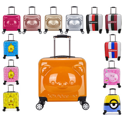 厂家直销小熊18寸儿童拉杆箱 万向轮 3d卡通20寸儿童登机箱|ms