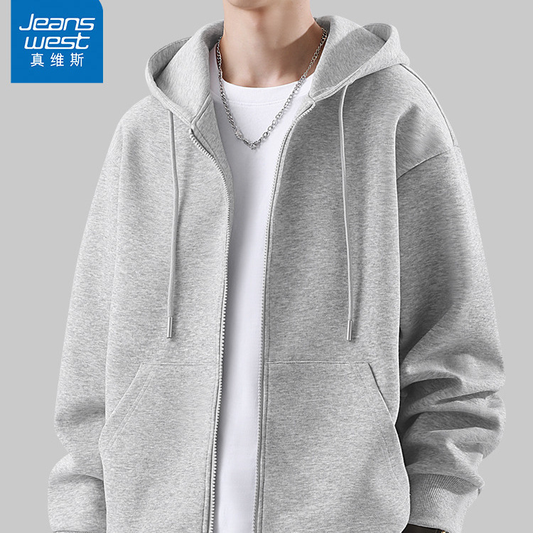 Jr Jeanswest Autumn Jacket Men's 2025 New Youth Hooded Sweatshirt Autumn Spring Men's Zipper Jacket Trendy Jr Jeanswest Autumn Jacket Men's 2025 New Youth Hooded Sweatshirt Autumn Spring Men's Zipper Jacket Trendy