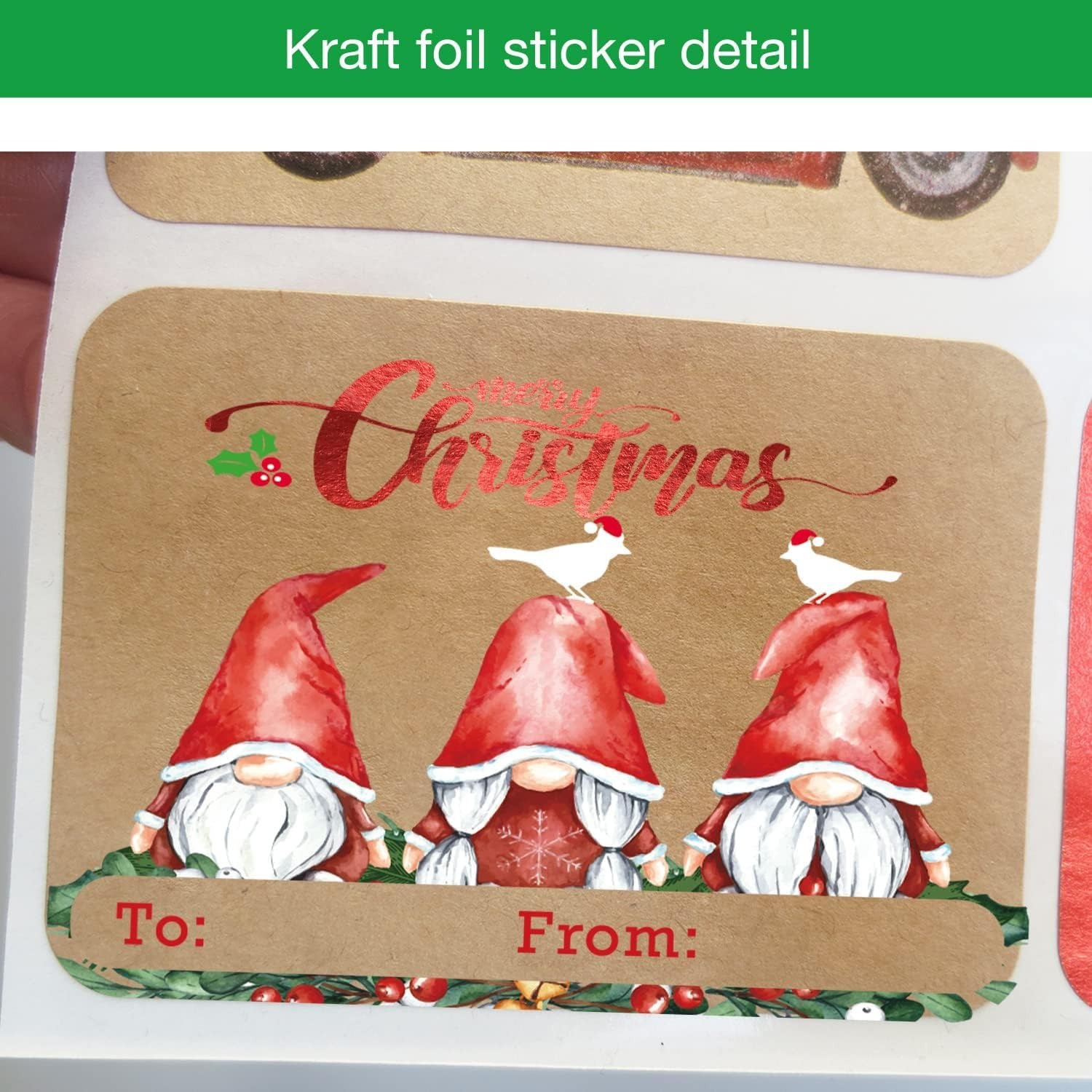 Christmas Festival Christmas Cute Vacation Santa Claus Kraft Paper Adhesive Sticker Christmas
