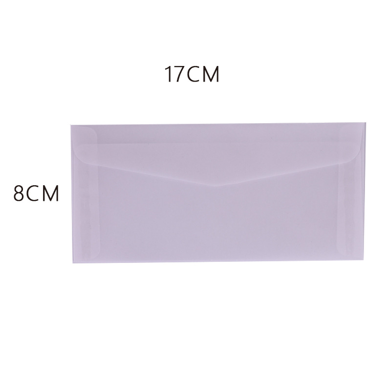 Sobres de papel de ácido sulfúrico transparente al por mayor bolsa de embalaje de invitación de boda tarjeta de bronceado manicura de sentido avanzado bolsa de sobres en blanco