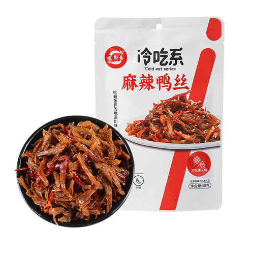 Sichuan Specialty Fried Snacks Wholesale Duck Meat Duck Strips Spicy Duck Meat Alcohol Pairing Manufacturer Direct Shipping