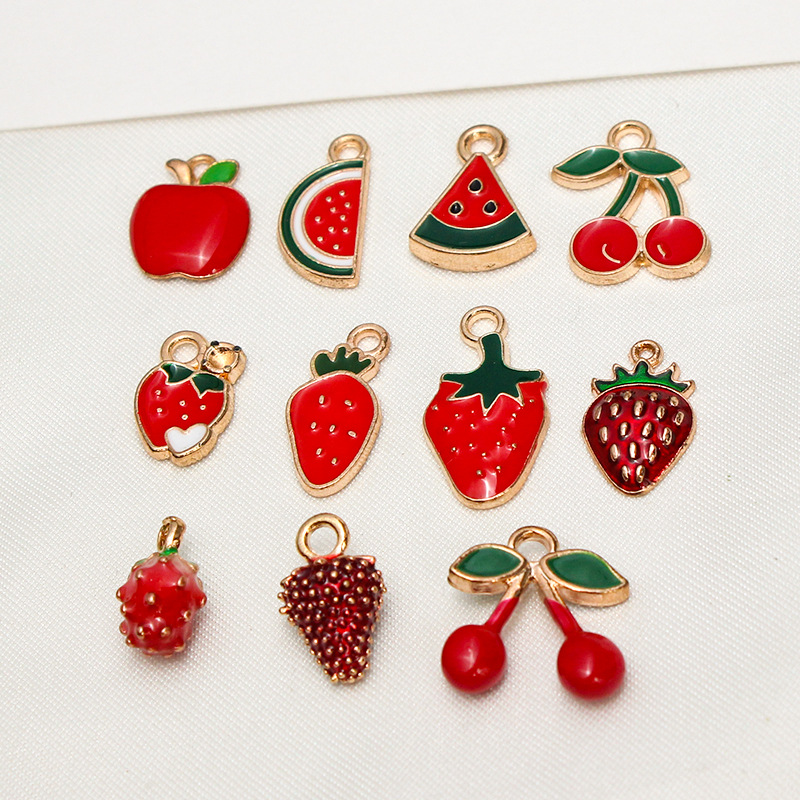 3g Weight Pendant Jewelry Making Type 5*16mm, 7 * 15mm Jewelry Making Size DIY Jewelry Accessories, Bracelets, Earrings, Necklace Classification 1 Piece Quantity Alloy Material Fruit Pattern Pastoral, Korean Style Style Enamel, Plating Craft 1 Piece 5*16mm 7 * 15mm Alloy Fruit Pendant DIY Jewelry Accessories Bracelets Earrings 1
