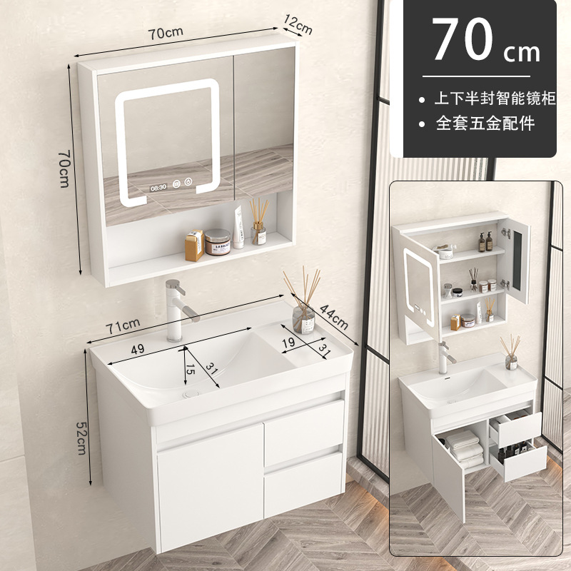 gabinete de baño de madera sólida baños cerámicos todo en una bañera lavabo tipo pared lavabo gabinete combinación lavabo grande lavabo