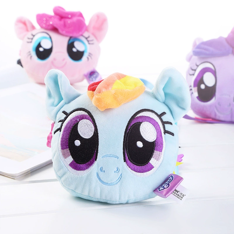 Плюшевая сумка для телефона (My Little Pony) милая детская через плечо, дизайн единорога, 14×3×14 см