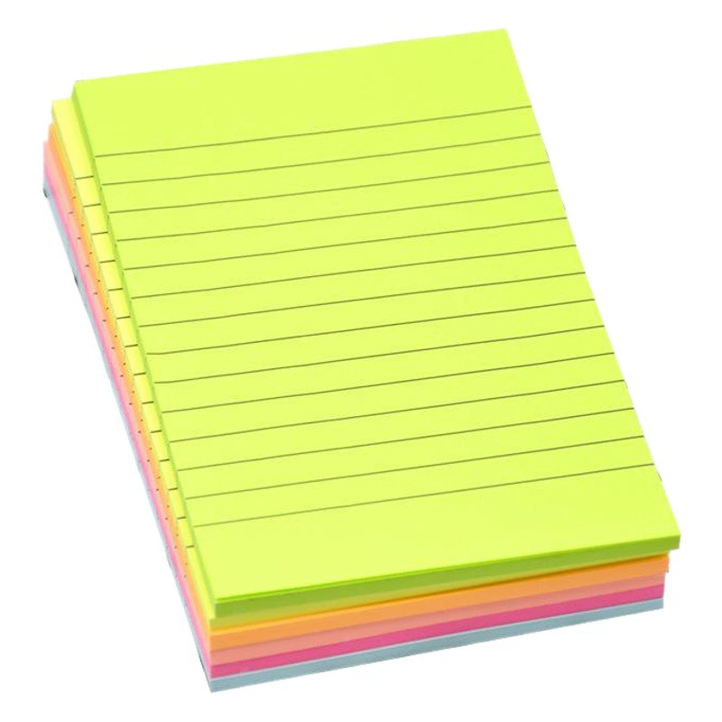 Трансграничные бестселлеры: блокноты с подкладкой 4× 6inch цветов флуоресцентной расцветки, можно использовать N раз, стикеры можно многократно приклеивать.