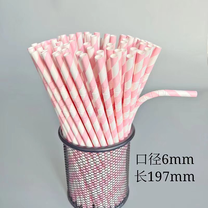 Pajita de papel flexible paja de papel degradable desechable paja de codo mujeres embarazadas leche té bebida soja leche paja