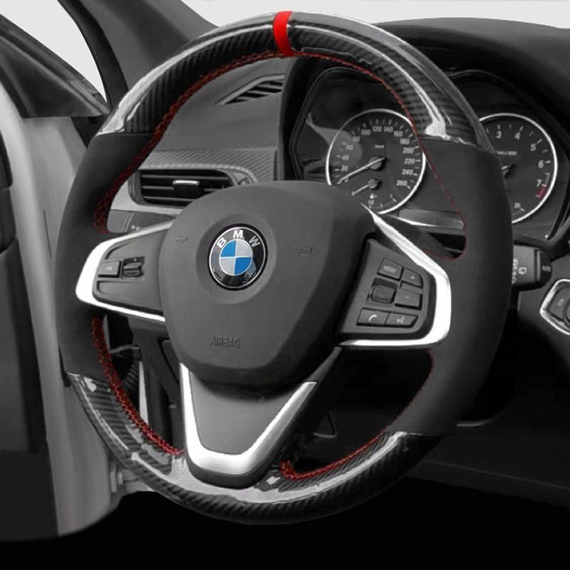 Es adecuado para BMW Serie 5 cubierta de volante de cuero con costura de mano 3 Serie / 1 Serie / 4 Serie / 7 Serie / X3 / X1 / X5 / X6