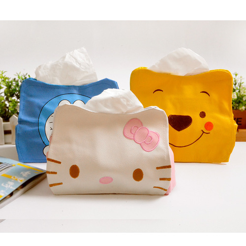 Cartoon tissue set cute tissue box tissue box creative paper tissue box creative tissue box fabric bathroom