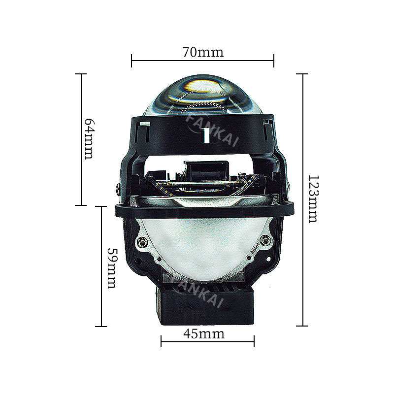 FANKAl faro de automóvil 2.5 pulgadas doble copa de lámpara transformación de 75W de alta potencia doble lente de luz BI LED