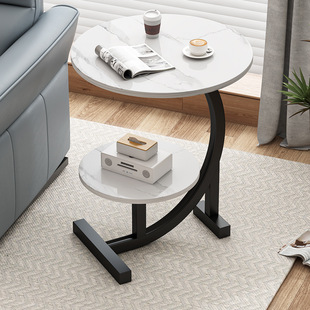 Living Room Coffee Table Small Round Table Movable Sofa Side Table Creative Side Cabinet Popular Simple Bedroom Balcony Leisure