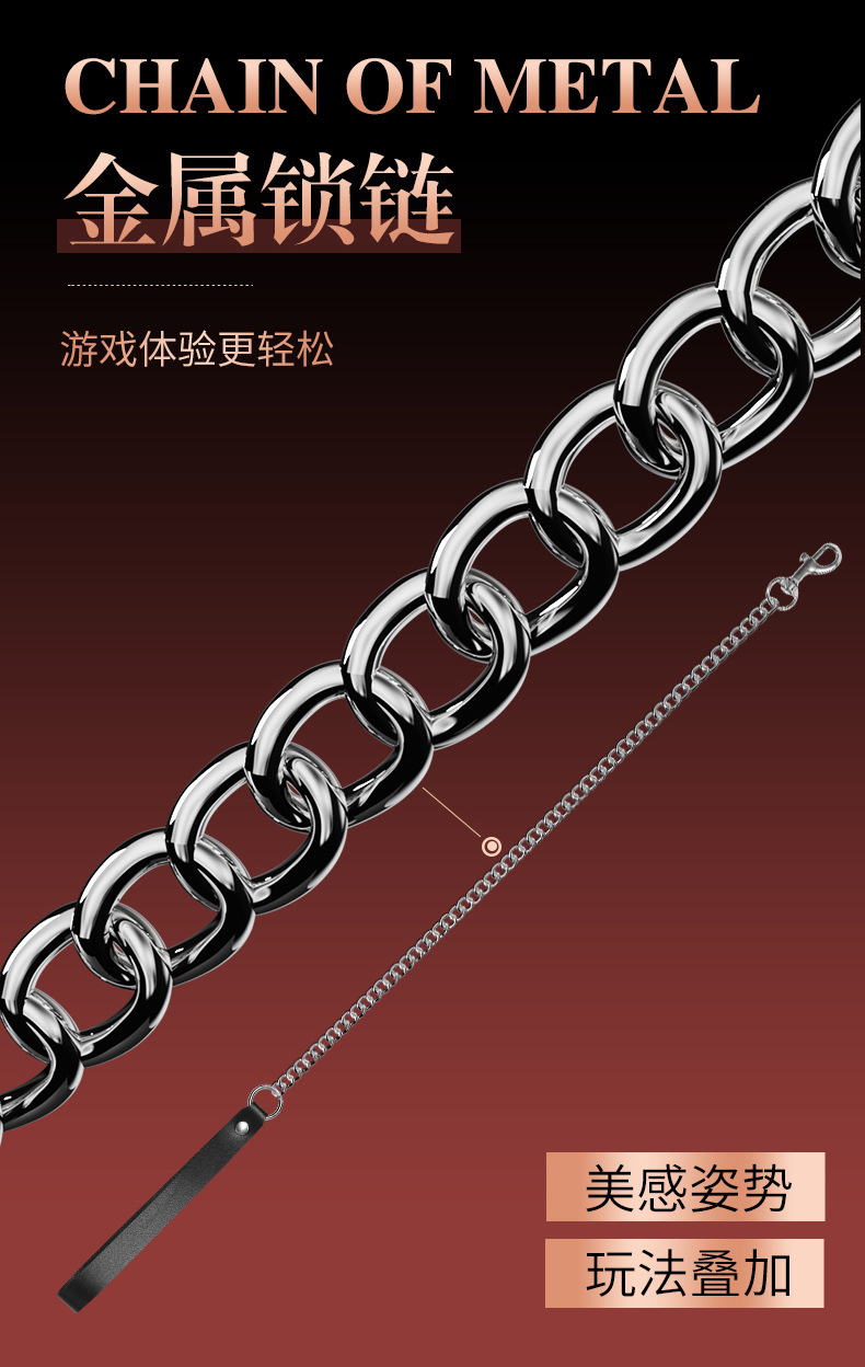 Jiuai Traction Anal Hook with Handcuffs, Metal and Leather Bondage Restraint for Adults — detail image 5