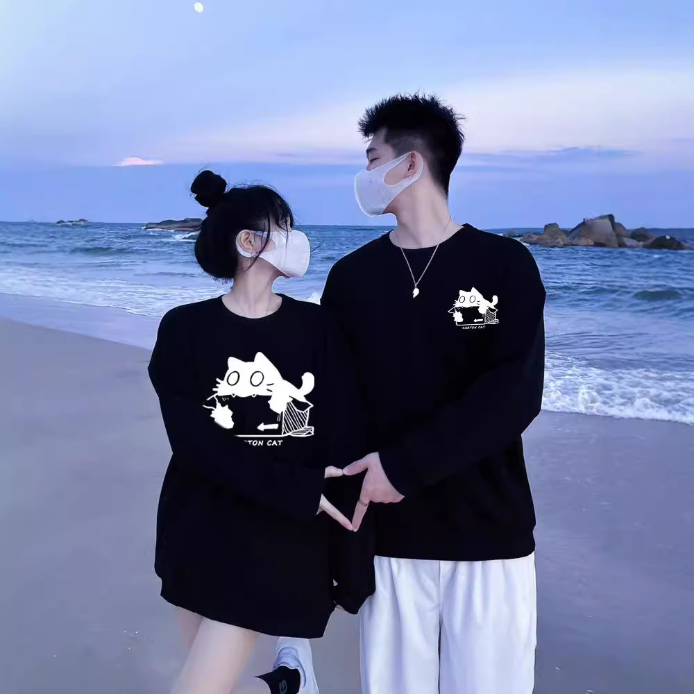 다른 연인 의류 조끼 봄과 가을 겨울 2024 새로운 라글란 소매 조수 브랜드 슈퍼 파이어 한국 하이 엔드 코트