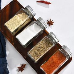 正方形の調味料ボトル家庭用チリクミン調味料ボックス詰め替えボトルキッチン多目的バーベキュー調味料瓶