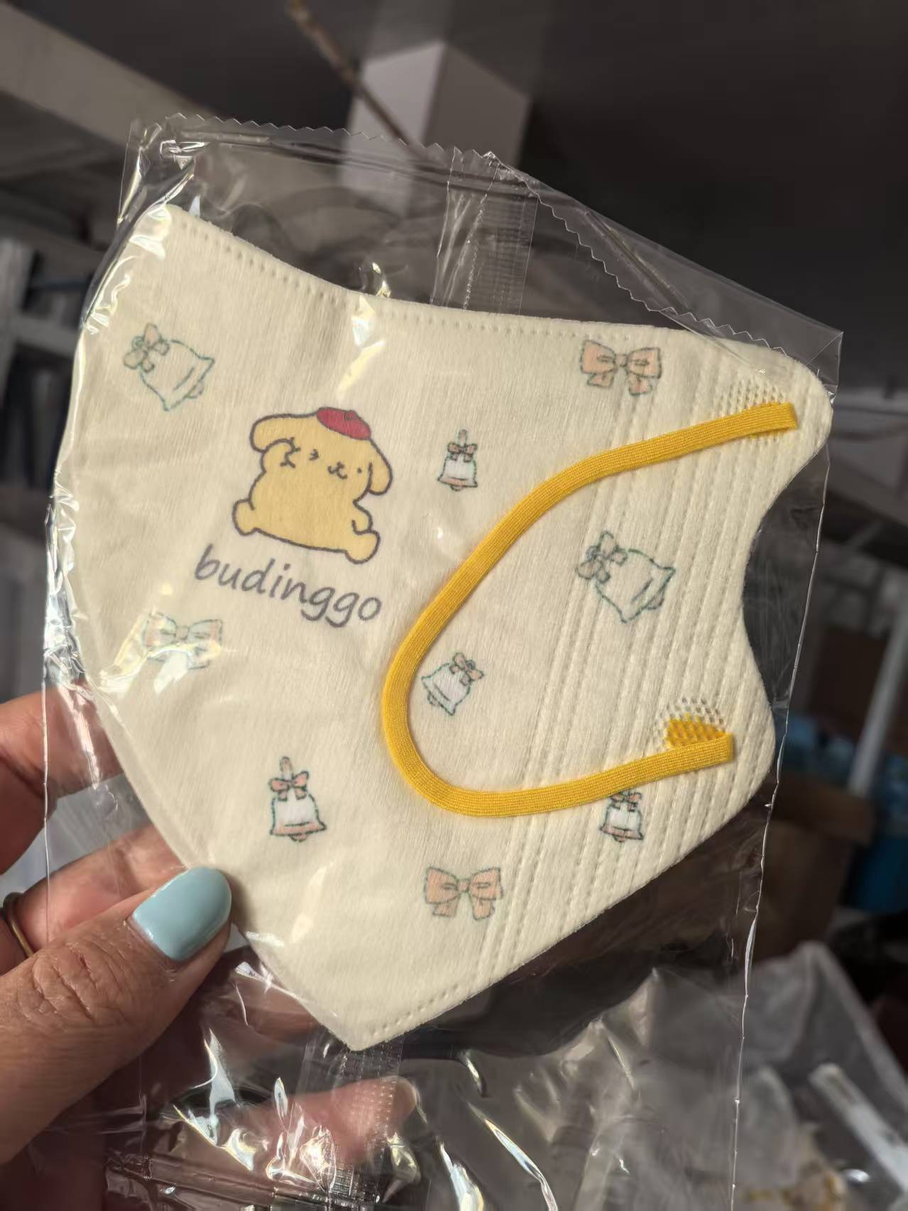 Klein Blue Bear Máscara para padres e hijos 3d tridimensional desechable rubor traje independiente adulto invierno cálido máscara femenina