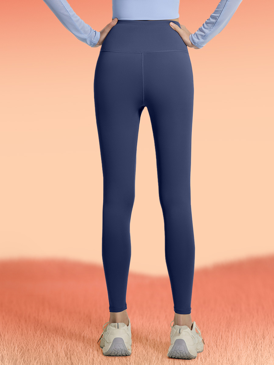 Pantalones de gimnasio de invierno de lana y grueso, abdomen cerrado, caderas a prueba de viento y calentamiento, pantalones de gimnasio ajustados