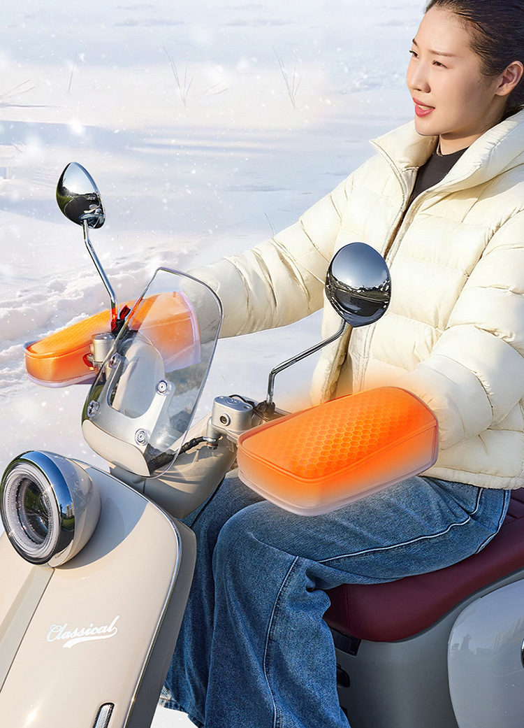 Electric Vehicle Windproof Cover with Fleece Lining, Thickened Cape-Style Motorcycle Waterproof Cover, Universal for All Seasons, Waterproof Membrane, Full Coverage for Winter