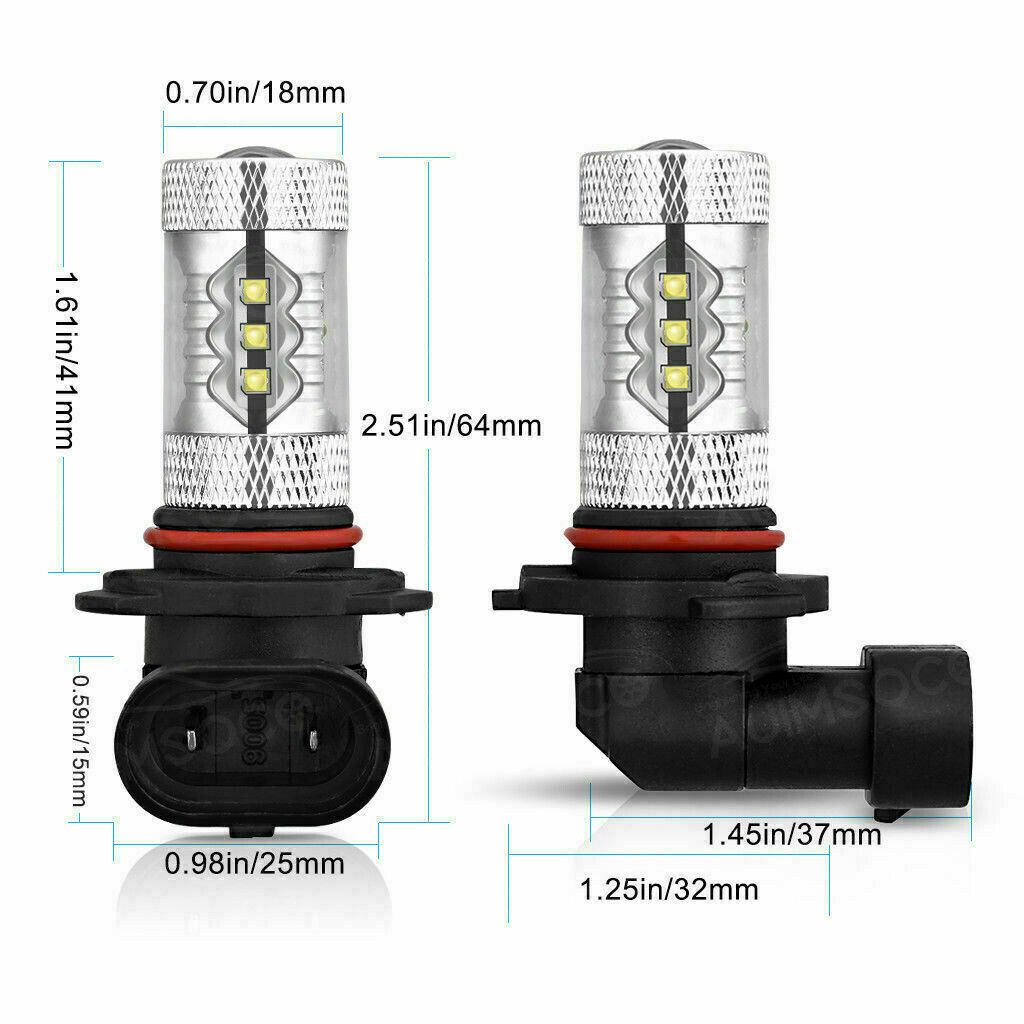 Lámpara de niebla delantera LED H11 H8 H9 80W 2835 LED de alto brillo 80W faro blanco