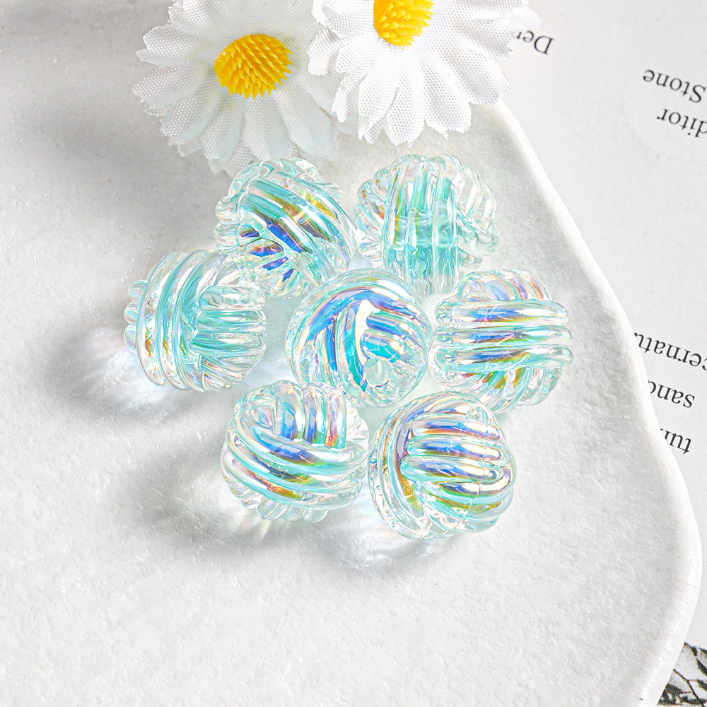 AB color acrílico transparente cuentas de caramelo cuentas de bricolaje cadena de teléfono móvil accesorios de joyería hilo corazón de azúcar cuentas al por mayor