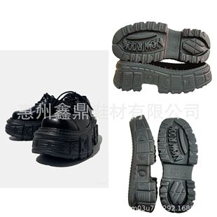 Factory Direct Sales New Rubber Foam Sole Thick Sole Small Leather Shoes Heightening Retro Platform Sole Non-Slip Wear-Resistant Sole