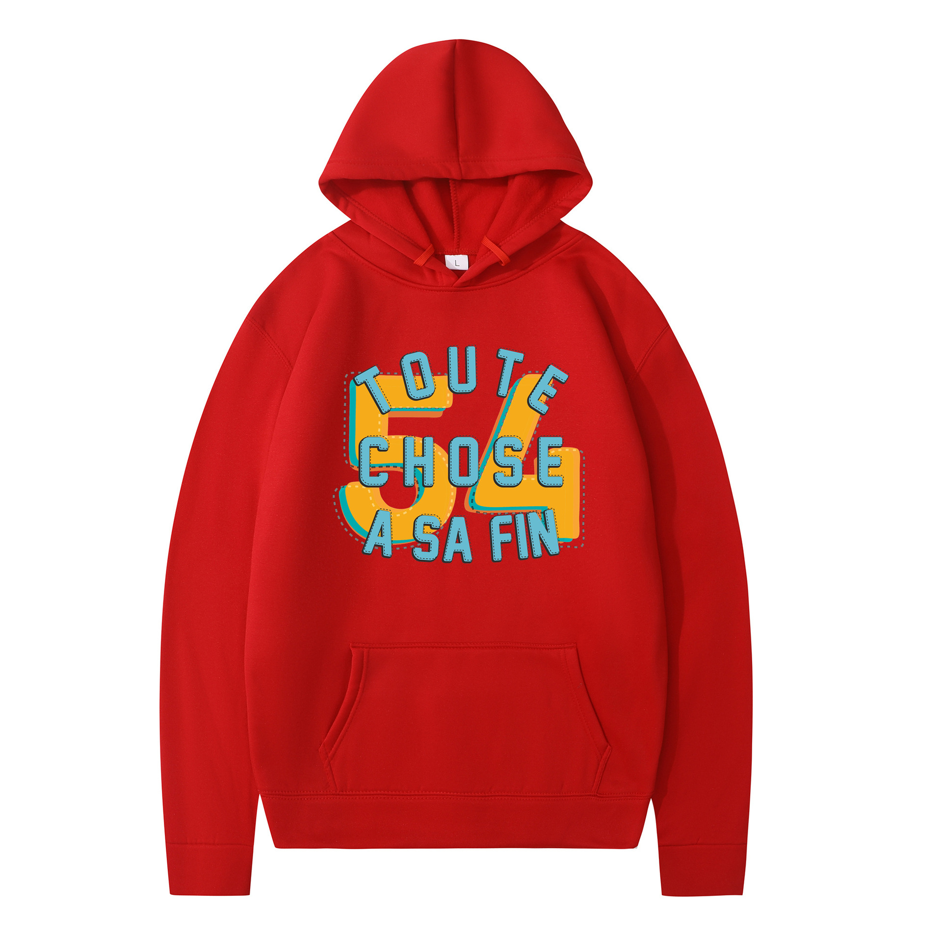 Personalisierter Kapuzenpullover Mit Buchstabenprint Für Damen Herren_voghion.com
