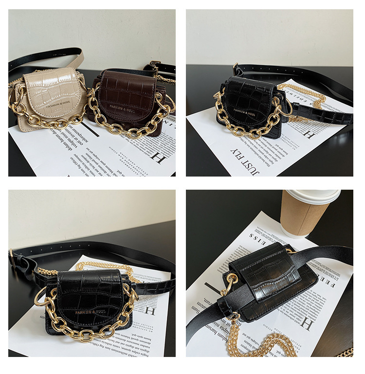 Fashion Stone Pattern Mini Chain Small Waist Bag Wholesale Nihaojewelry display picture 18