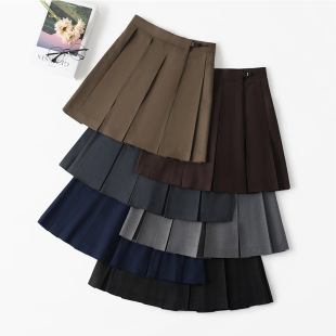 Orthodox multi-color jk box pleated skirt women's skirt short skirt autumn and winter pleated skirt basic solid color skirt uniform mid-length skirt