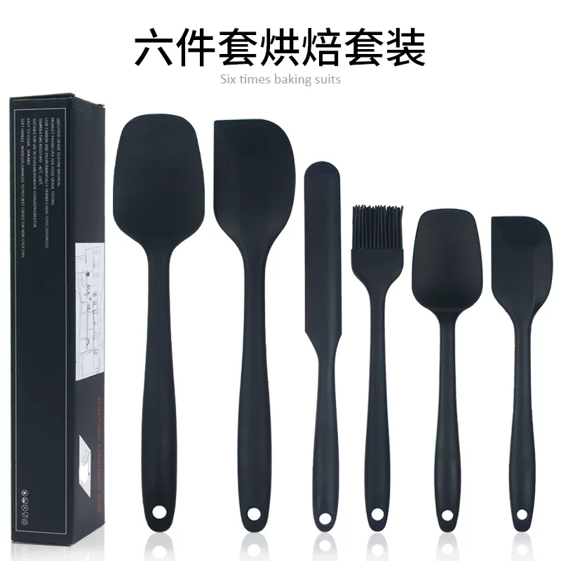 Silicone scraper, set, kitchenware, cream brush, 6 pieces, 6 pieces