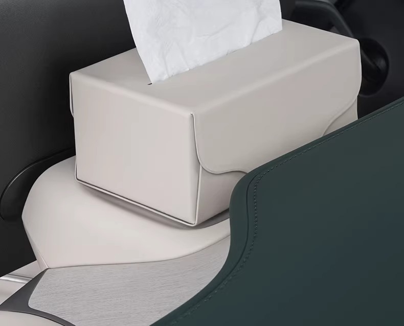 Suitable for Xiaomi Yu/Su7 Car Tissue Holder Magnetic Leather Car Tissue Box Magnetic Central Control Tissue Box