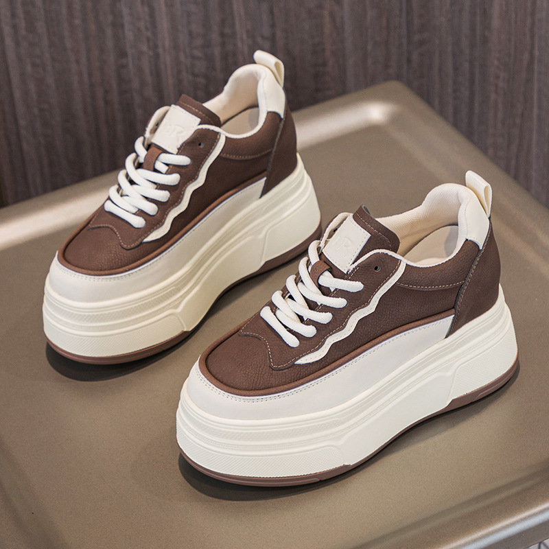 Increased 9cm increased small white shoes 2023 autumn new sports casual all-match thick-soled women's shoes tide