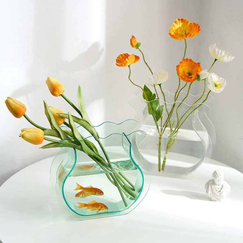 Украшения для аквариума с рыбкой Бетта, креативная ваза в стиле ins, гетеросексуальный ландшафтный дизайн, золотая рыбка, небольшой офисный домашний аквариум, бесплатная доставка