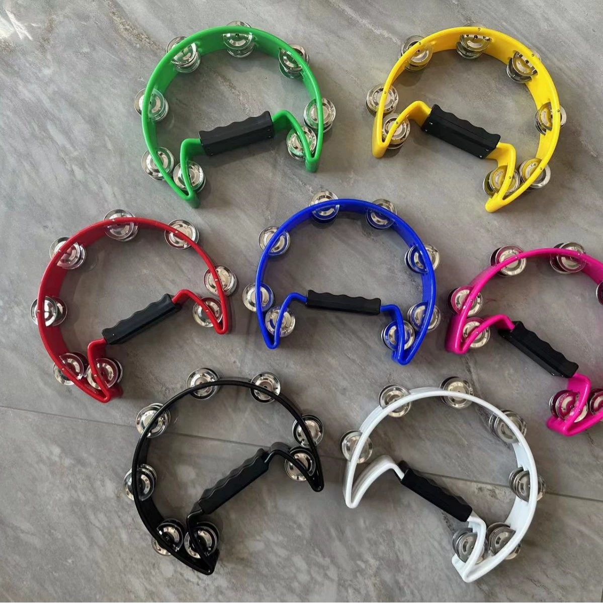 Однорядный цветочный колокольчик погремушка пластиковый бубн большой KTV погремушка Орф инструмент