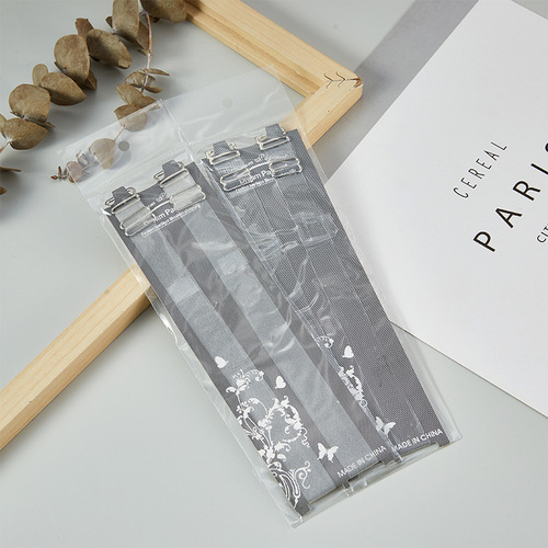 [Full] 1.5CM wide steel buckle widened high-grade steel buckle crystal transparent invisible frosted transparent shoulder strap