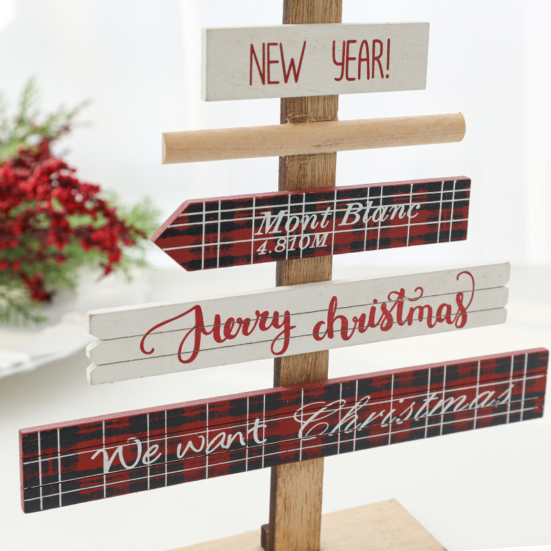 Decoraciones de Navidad árbol de Navidad colgante centro comercial estrella de cinco puntas de madera escritorio decoración colgante suministros de Navidad regalo