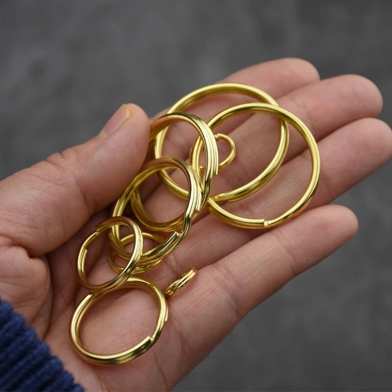 现货供应黄铜钥匙圈环平光圈纯铜汽车钥匙扣DIY手工皮具五金配件|undefined