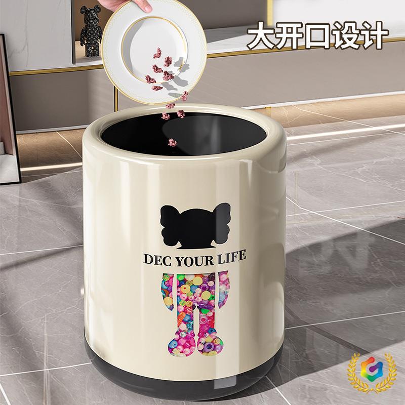 ✅ Trendy Trash Can for Home Use, Large Trash Bin, Simple and Luxurious Design, Dual Bin for Bedroom and Bathroom