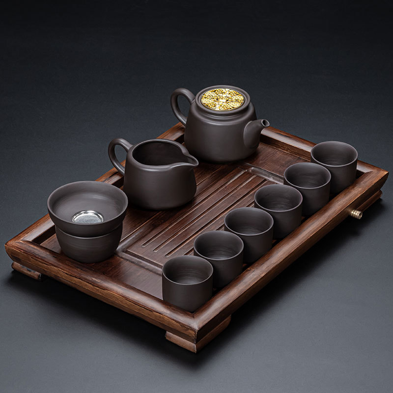 ✲☾☾✲자색점토(오복) 서시냄비 10개 + 작은평판/호두색✲☾☾✲