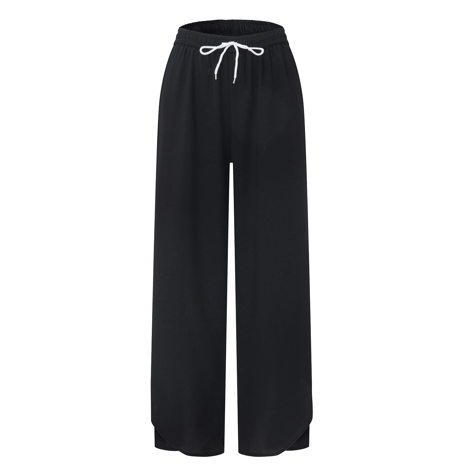 Women's Daily Streetwear Solid Color Full Length Button Casual Pants Wide Leg Pants display picture 14