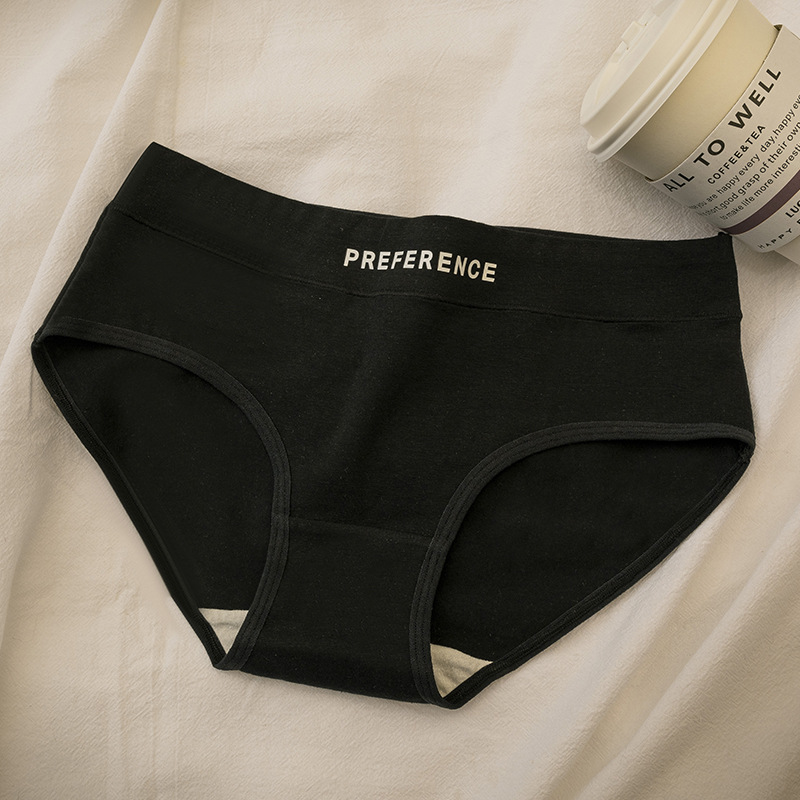 Ropa interior de algodón Mujer antibacteriano entrepierna chica más tamaño triángulo pantalones cortos cabeza cintura media algodón sin costuras Niñas Ropa interior deportiva