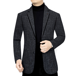 Young and Middle-aged Men's Business Casual Suit Coat Handsome Dad Suit 2024 Spring New One-piece Top