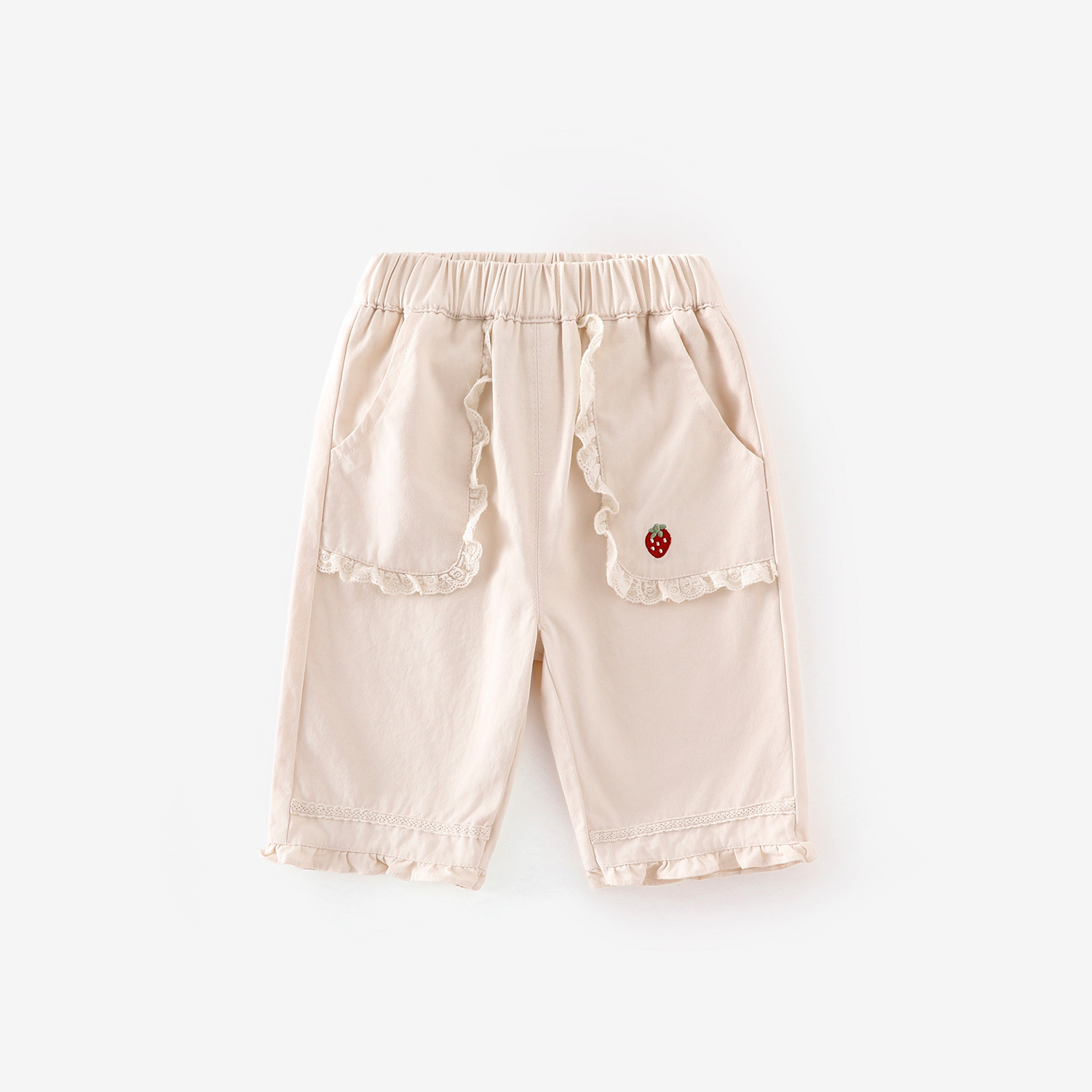 女の子用韓国風インナーシャツ、秋用ベビーおしゃれドールカラーイチゴTシャツ、子供用かわいい秋服