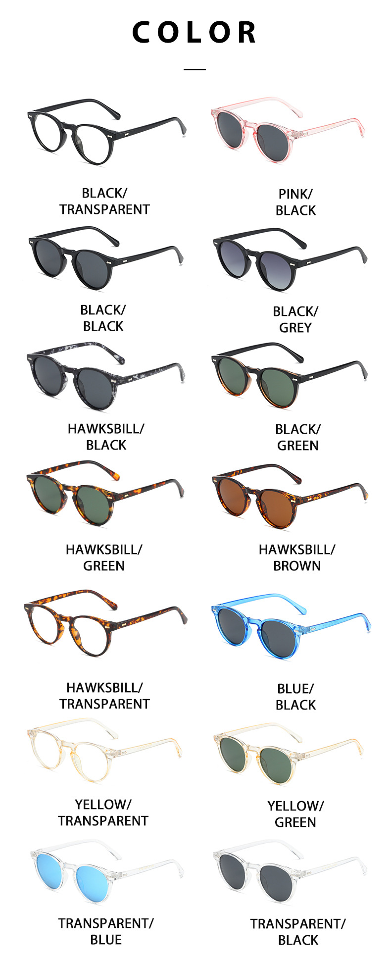 Retro Simple Style Solid Color Tac Round Frame Full Frame Men's Sunglasses display picture 4