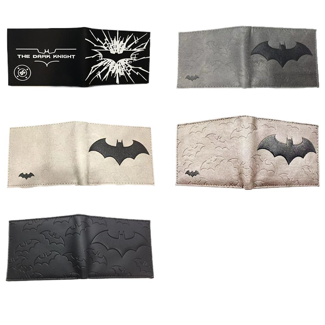 Q version superhero comic short two-fold Pvc wallet bat bruce peripheral justice alliance rubber wallet