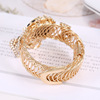 Quartz fashionable watch, metal gold bracelet, Korean style, wholesale