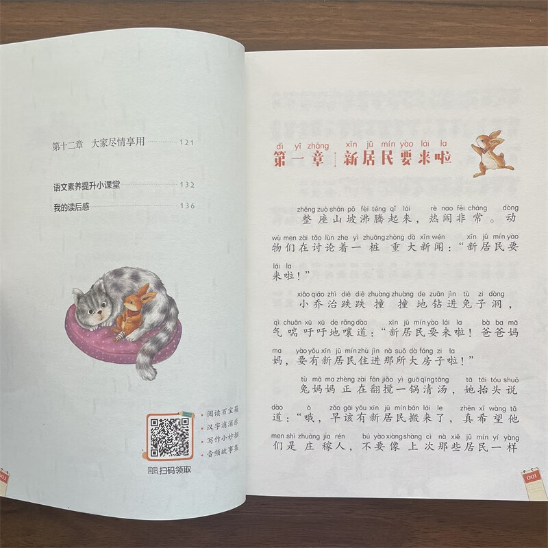 ウサギの坂のカラー図の発音版の小学校の国語の課外は経典の叢書の大きい国語を読みます。